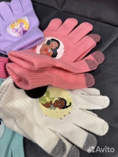 Перчатки принцессы для девочки 3-5 лет george