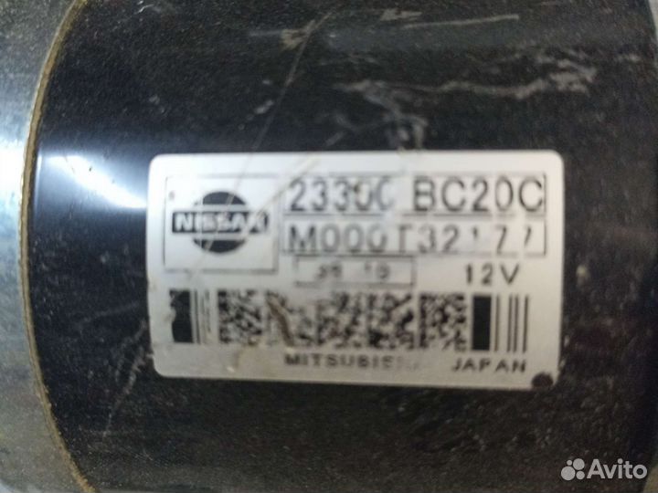 Стартер 23300BC20C nissan 1.6 HR16DE
