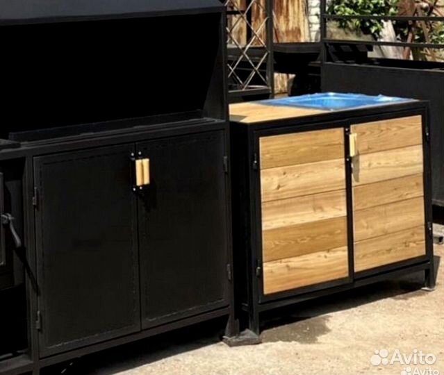 Мангальный комплекс гриль с печью для казана