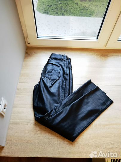 Мужские кожаные штаны M плотные