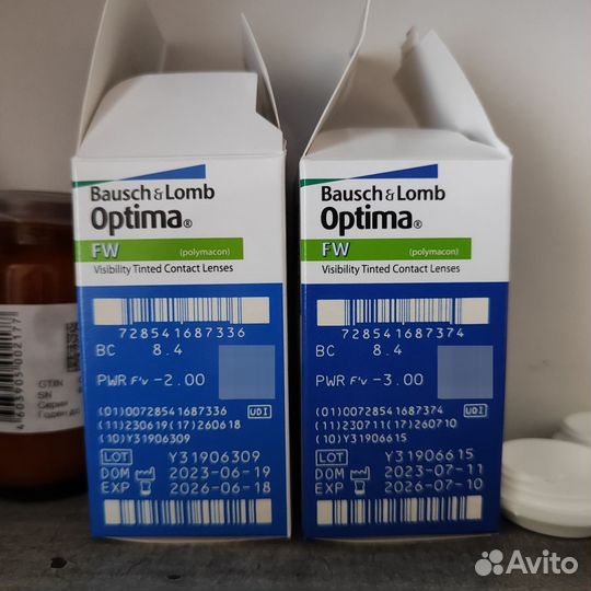 Линзы контактные optima