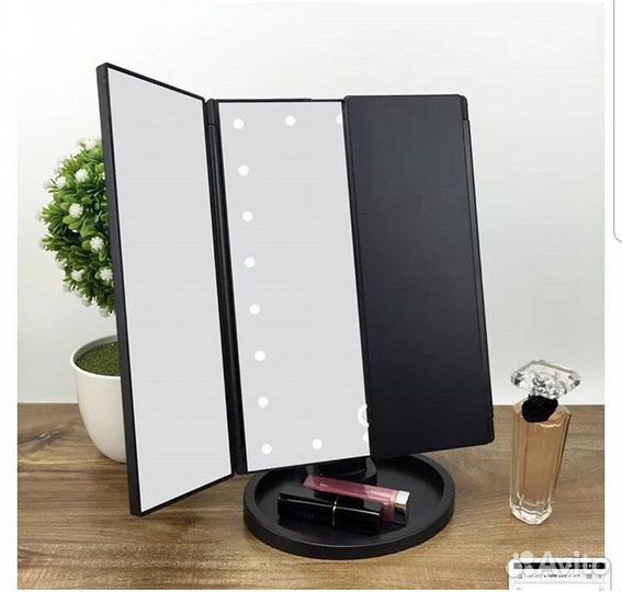 Складное сенсорное зеркало с подсветкой