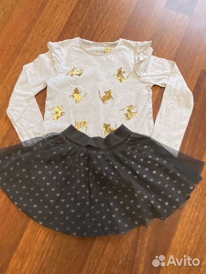Лонгслив, Легинсы, юбка -фирма mothercare