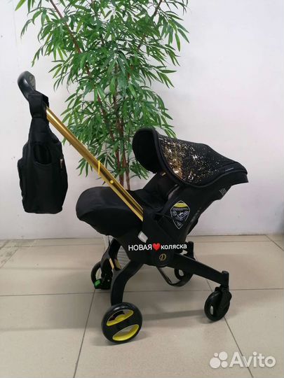 Новая коляска-автолюлька 4в1 Dalux (Black/звезда)