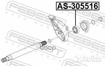 Подшипник приводного вала 30X55X16.5 opel astra