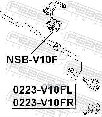 Тяга стабилизатора перед прав 0223V10FR Febest
