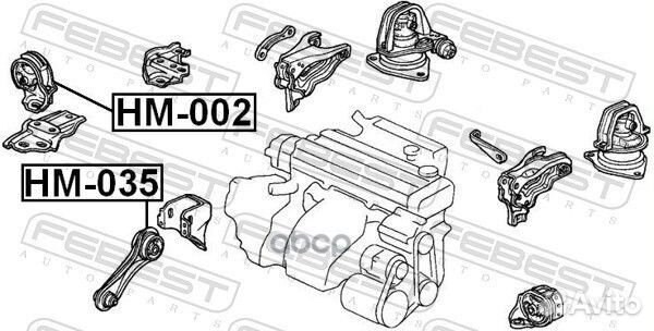 HM-035 подушка двс передняя Honda Accord CC/CE