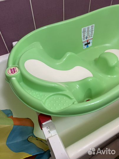 Ванночка для купания с горкой и термометром