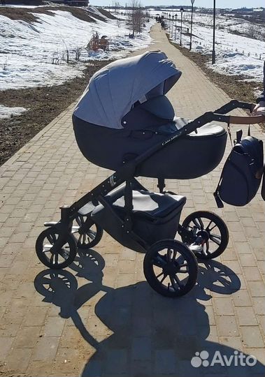 Детские коляски 2 в 1 эко кожа