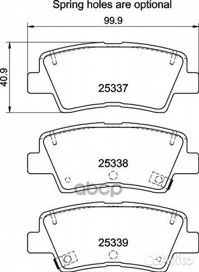 Колодки тормозные дисковые зад hyundai/KIA