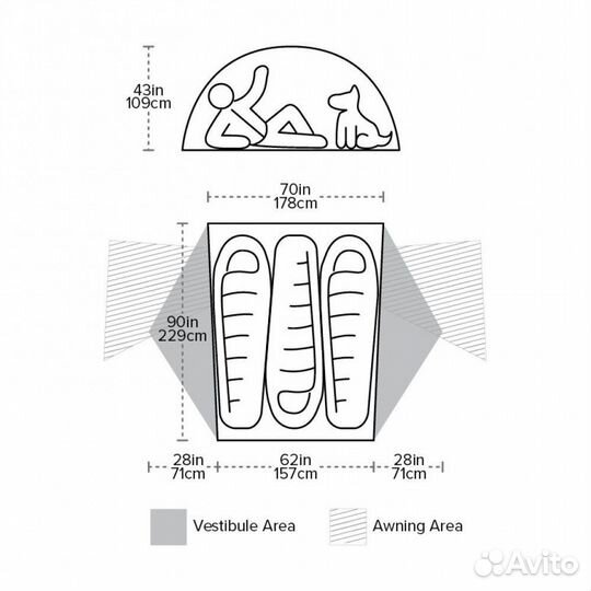 2-3x местная палатка Big Agnes Copper Spur HV ul3