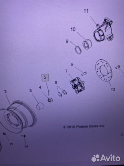 7661404 Шплинт гайки колеса Polaris ATV