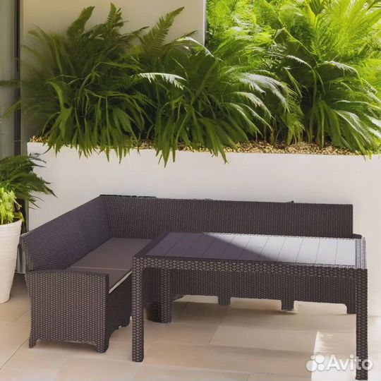 Набор мебели под ротанг угловой
