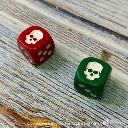 Christmas Skull Dice - Pair / Кубики / Кости