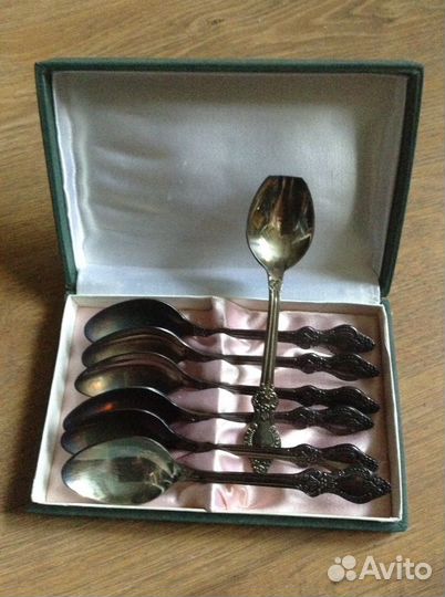 Подарочный набор посеребряные чайные ложки+