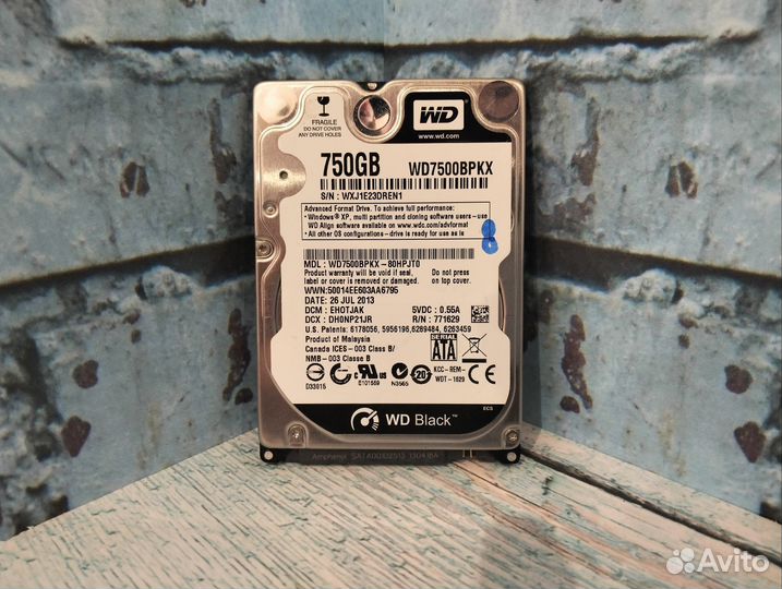 Жёсткий диск на 750 Гб. для ноутбука