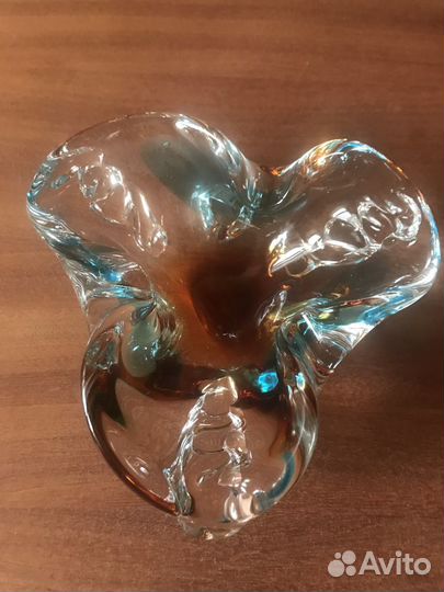 Пепельница богемское стекло