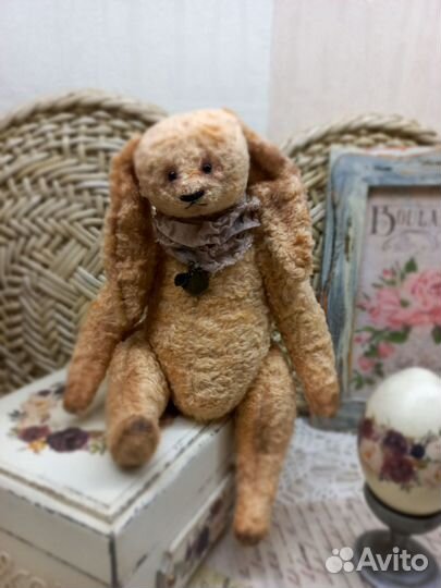 Зайка тедди винтажный ручная работа