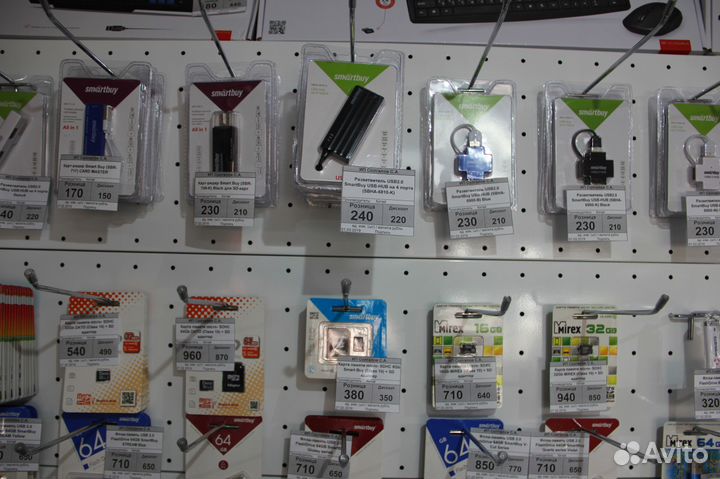 Флешки USB, SD, MicroSD. Переходники, картридеры