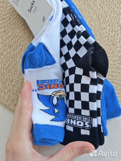 Носки мальчику h&m набор 5 шт sonic, paw patrol
