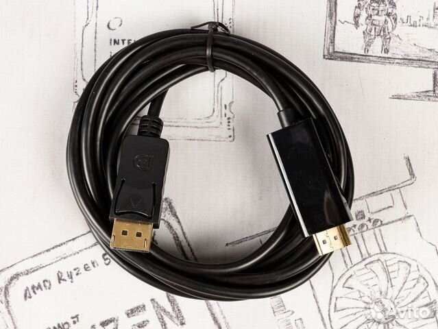 Кабель Exegate DisplayPort 20pin - hdmi 19pin 3m
