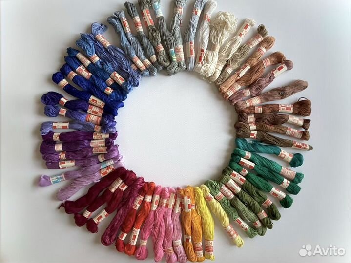 Нитки мулине СССР пакетом для вышивки