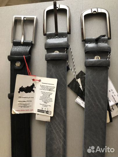 Мужской кожаный ремень новый
