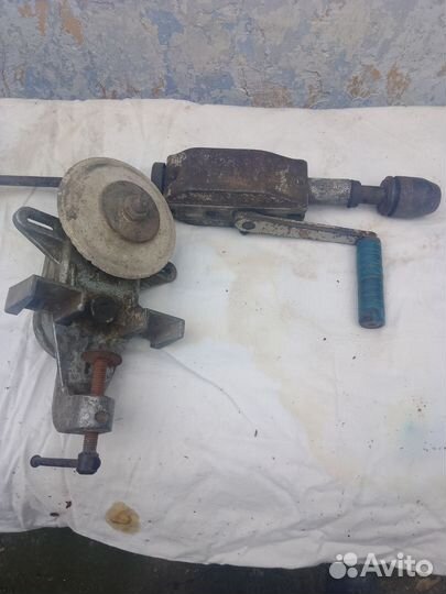 Дрель ручная СССР и точилка