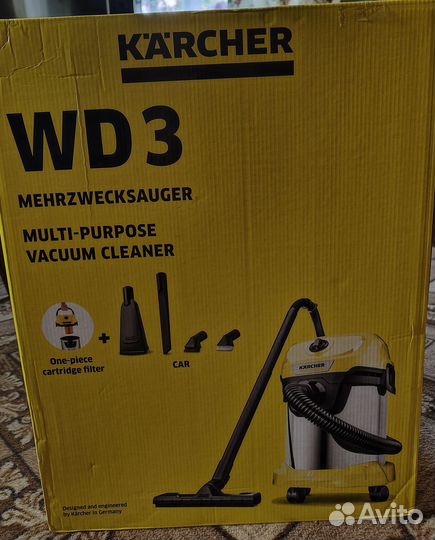 Хозяйственный пылесос Karcher WD 3 S V-17/6/20 CAR