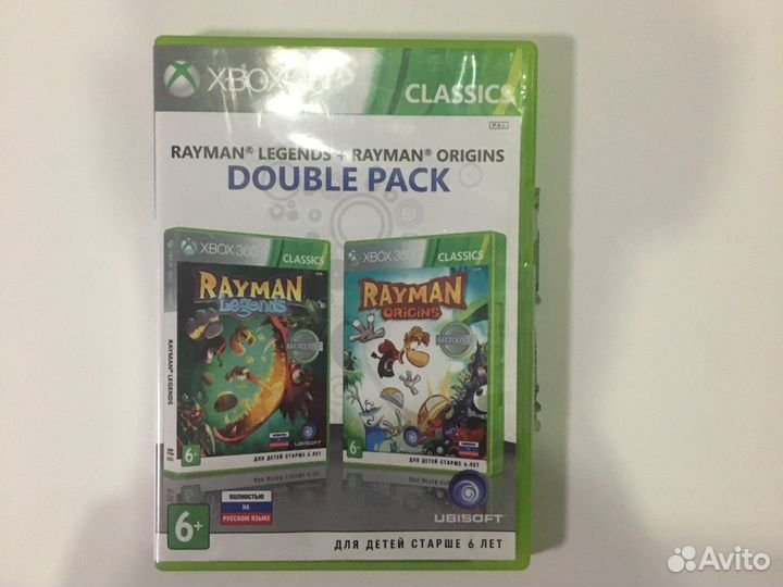 Игра на xbox 360 rayman legends+ rayman origins