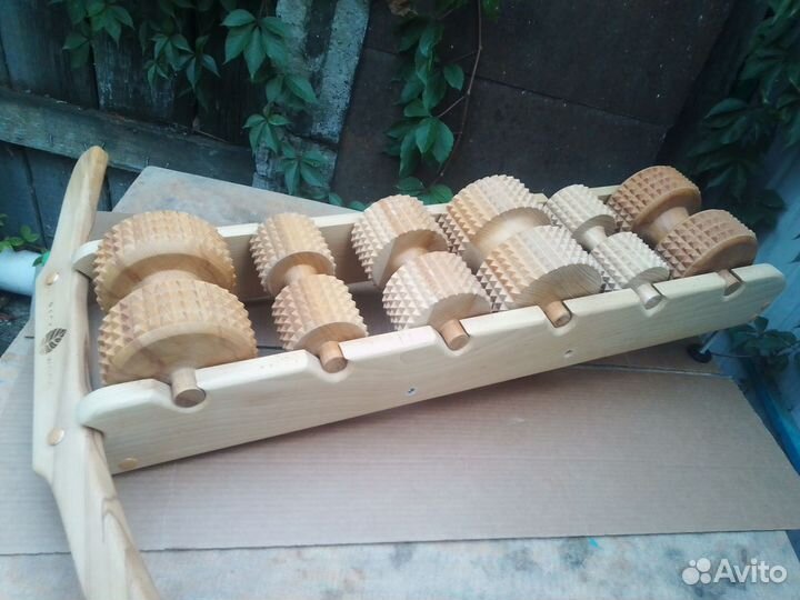 Массажёр деревянный Backwood 6 роликов