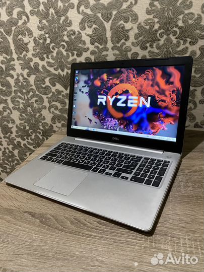Мощный ультрабук dell ryzen 5/8 ram/vega 8/nvme