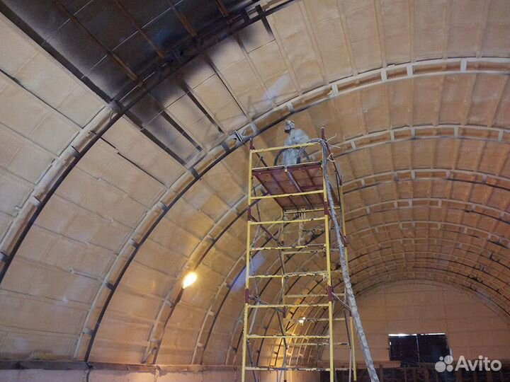 Утепление пенополиуретаном ППУ от 4OO м2