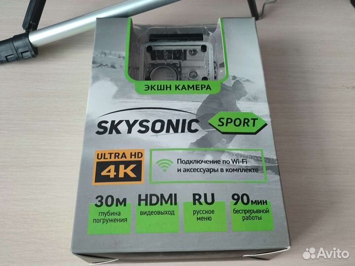 Экшн камера 4к+ штатив+ флешка