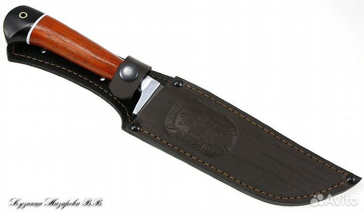 Нож Узбекский дамаск черный граб падук