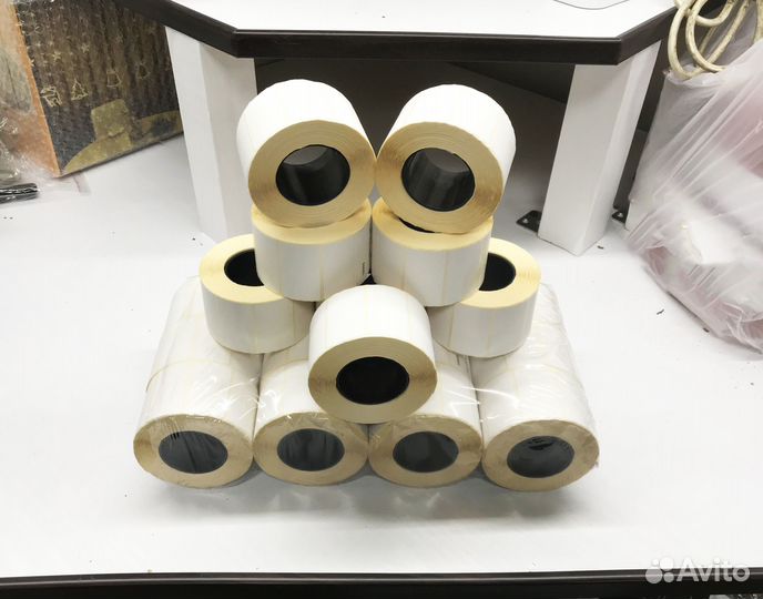 Термоэтикетки 43х25 эко (1000шт рулон) все размеры