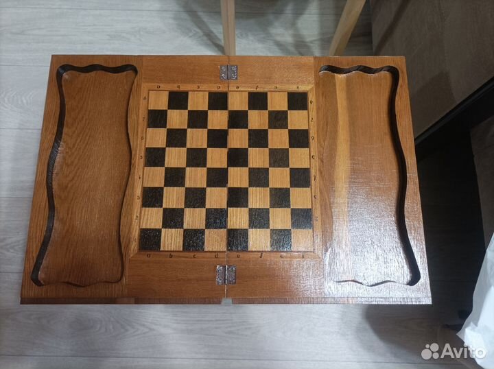 Шахматы ручной работы, дерево, шпон