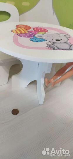 Столик и стульчик для кукол дерево