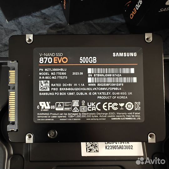 Ssd samsung 870 evo 500gb оригинал