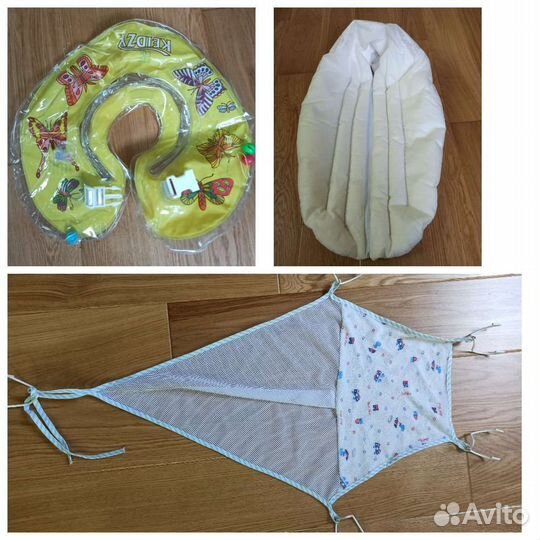 Круг, валик и матрасик для купания детей до 6 мес