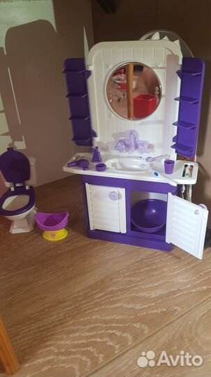 Кукольный домик для барби с мебелью