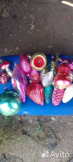 Новогодние стеклянные игрушки советские