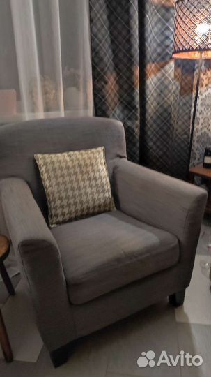 Кресло икеа IKEA серое