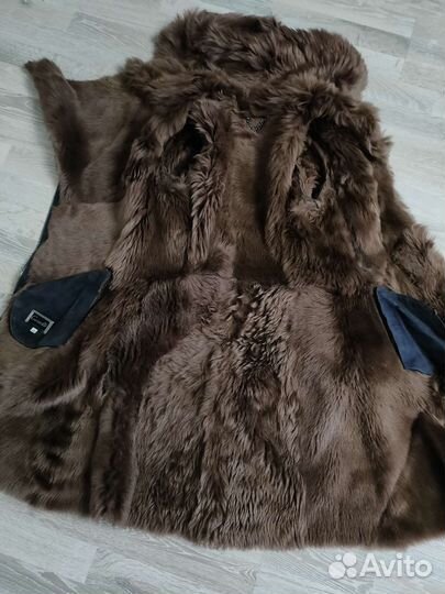 Дубленка женская с капюшоном