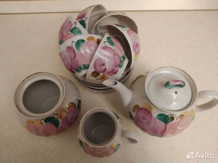 Чайный фарфоровый сервиз, Дулево