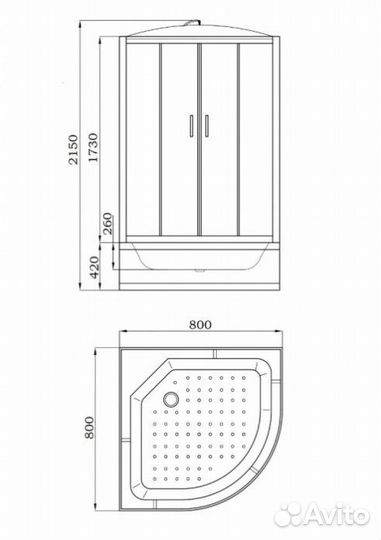 Душевая кабина Parly Effect EF821