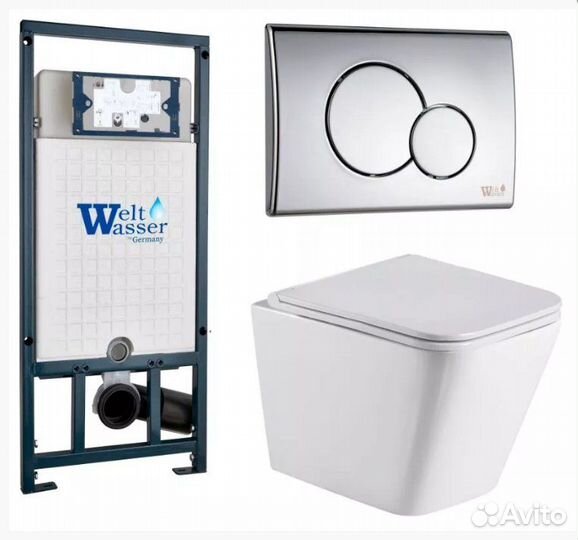 Инсталляция в комплекте с унитазом и сидением