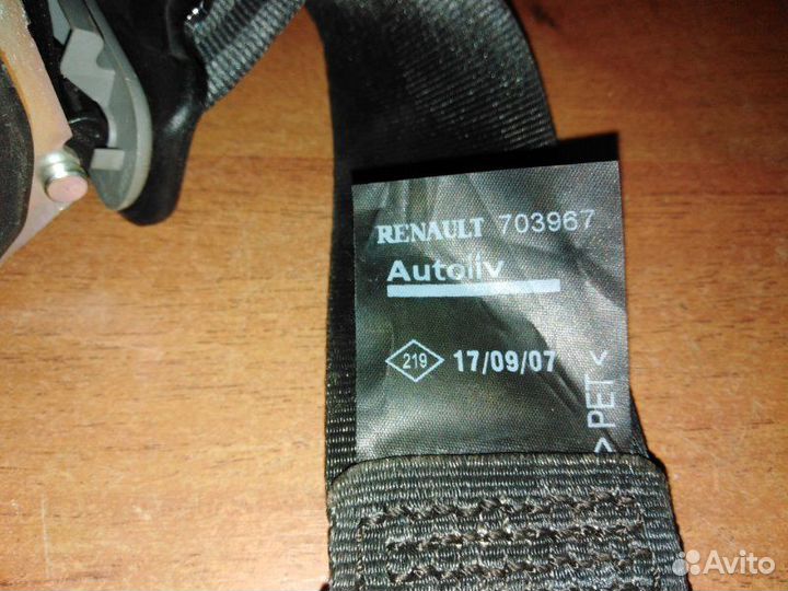 Ремень безопасности задний Renault Logan 2014