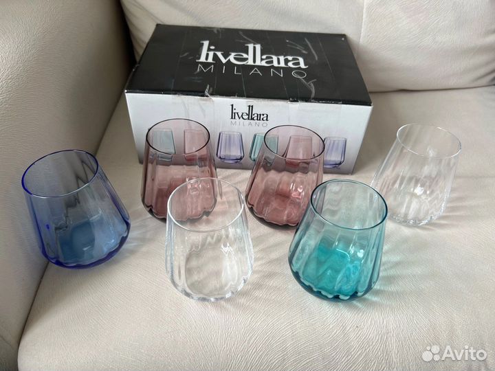 Набор цветных бокалов Livellara Milano