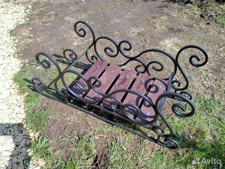 Сани декоративные,подставка для цветов,телега,огор